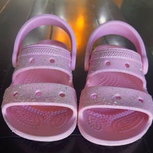 Crocs Classic Glitter Sandal C7 - worn once!